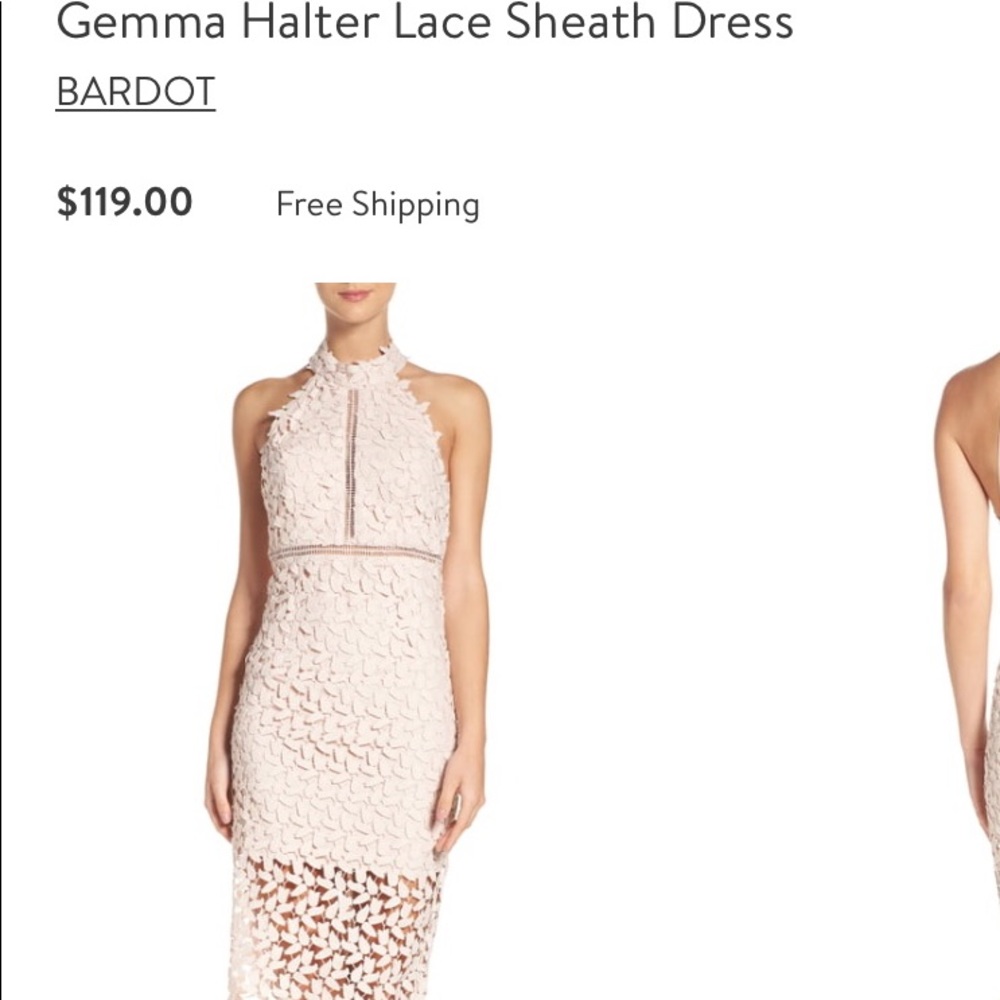 Bardot white lace Gemma dress 6 / small